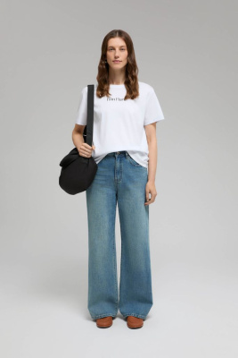 Футболка из мерсеризованного хлопка с принтом