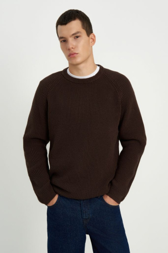 Джемпер с рукавом реглан и округлой горловиной