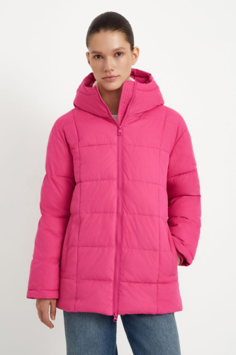 Утепленная куртка прямого силуэта