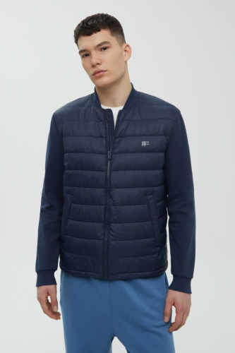 Утепленная куртка с трикотажными рукавами