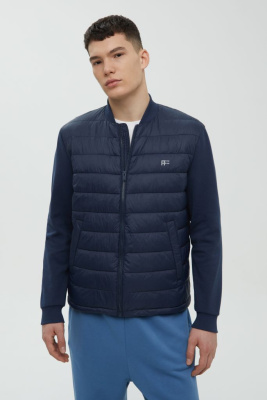 Утепленная куртка с трикотажными рукавами