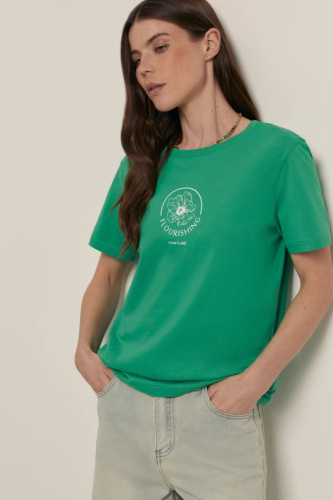 Футболка прямого силуэта с принтом