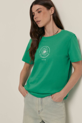 Футболка прямого силуэта с принтом