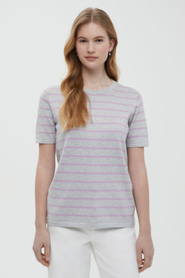 Джемпер в полоску с коротким рукавом