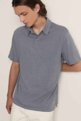 Поло прямого силуэта в полоску