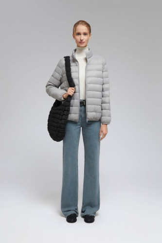 Стеганый пуховик с натуральным пухом