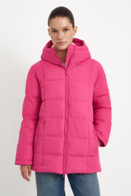 Утепленная куртка прямого силуэта