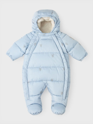 Комбинезон зимний для новорожденных Eddy Tiny Blue