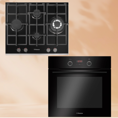 Комплект техники: Газовая панель Hansa BHKS65135 + Духовой шкаф Hansa BOES68438