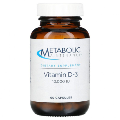 Metabolic Maintenance, Vitamin D-3, 10,000 IU, 60 Capsules