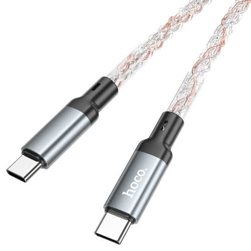 Кабель Hoco U112 Shine USB-C / USB-C 1 м Серый