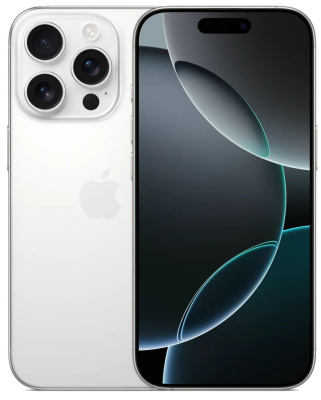 Смартфон Apple iPhone 16 Pro 128 ГБ «Белый титан» (nanoSIM+eSIM, без RuStore)