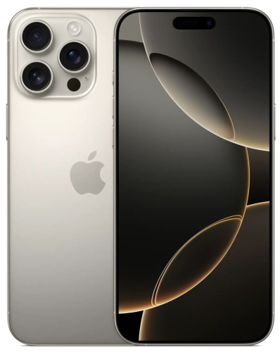 Смартфон Apple iPhone 16 Pro Max 256 ГБ MYTQ3CH/A «Натуральный титан» (nanoSIM+nanoSIM, без RuStore)