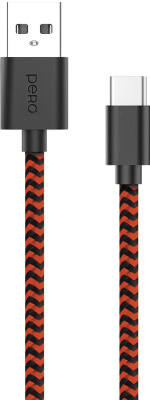 Кабель Pero DC-04 USB / USB-C 2 м Красный