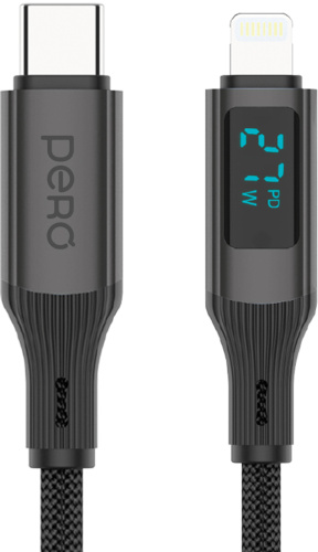Кабель Pero DC14 Ultimate PD USB-C / Apple Lightning 1,2 м Чёрный