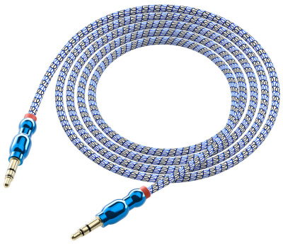 Кабель Red Line FibraX mini-jack / mini-jack 1 м Голубой