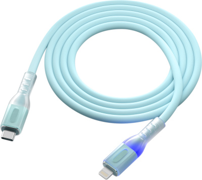 Кабель Red Line pro Shimmer USB-C / Apple Lightning 1 м Зелёный