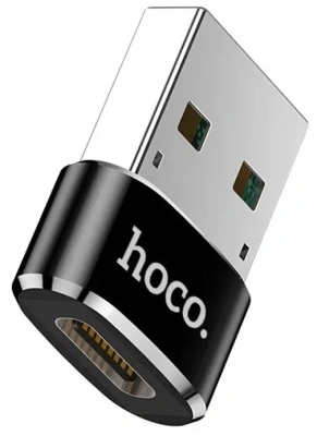 Переходник Hoco UA6 USB 2.0/Type-C (черный)