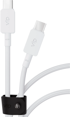 Кабель VLP Nylon Cable USB-C / USB-C 1,2 м Белый