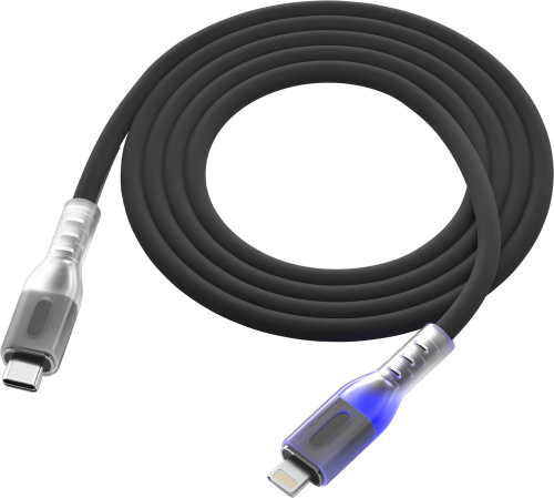 Кабель Red Line pro Shimmer USB-C / Apple Lightning 1 м Чёрный