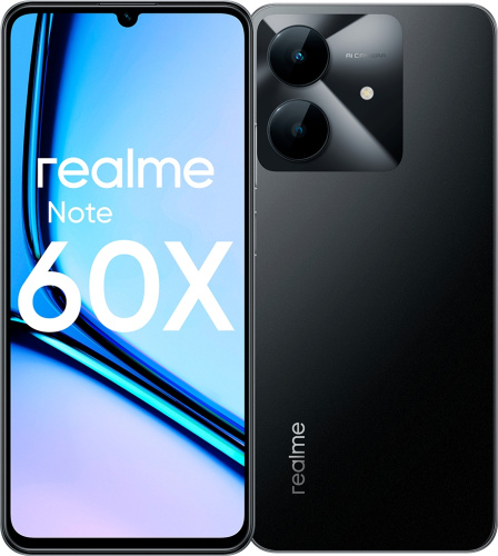 Смартфон realme Note 60x 4/128 ГБ Чёрный
