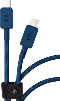 Кабель VLP Nylon Cable USB-C / USB-C 1,2 м Тёмно-синий