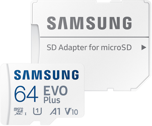 Карта памяти Samsung Evo Plus MB-MC64SA/APC microSDXC 64 ГБ с адаптером