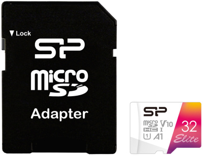 Карта памяти Silicon Power Elite microSDHC UHS-I 32 ГБ с адаптером