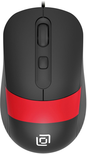 Мышь Оклик 310M Чёрная / Красная