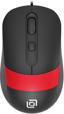 Мышь Оклик 310M Чёрная / Красная