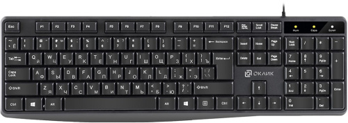 Клавиатура проводная Оклик 145M Чёрная