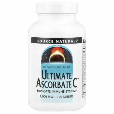 Source Naturals, Ultimate Ascorbate C, 1000 мг, 100 таблеток