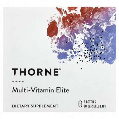 Thorne Research, Multi-Vitamin Elite, 2 флакона, по 90 капсул в каждом