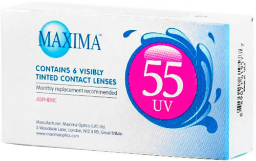 Контактные линзы Maxima 55 UV Aspheric, 6 линз
