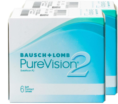 Контактные линзы PureVision 2 12 линз (2е упаковки)