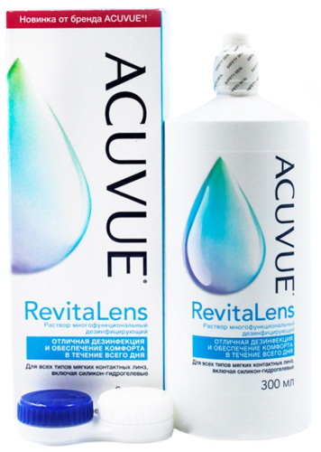 Растворы для линз ACUVUE Revitalenss 300 мл + контейнер