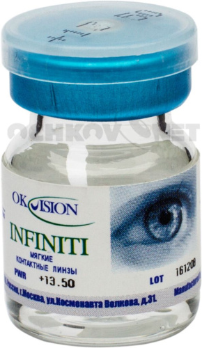 Контактные линзы Infinity 1 флакон минусовые диоптрии