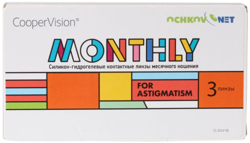 Контактные линзы Ochkov.Net Monthly For Astigmatism (3 линзы)