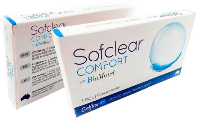 Контактные линзы Sofclear Comfort with BioMoist 3 линзы