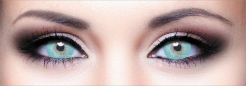 Контактные линзы Hera One-Tone Rise Aqua, 2 линзы