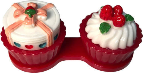 Контейнер капкейк Ochkov.Net Красный Тортик