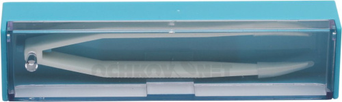 Пинцет средний белый в синем футляре 8 см PC-870