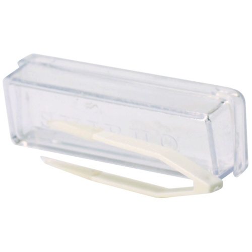 Пинцет средний белый в футляре 8 см Kaida