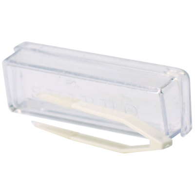 Пинцет средний белый в футляре 8 см Kaida