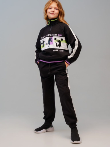 Комплект трикотажный для девочек: толстовка, брюки