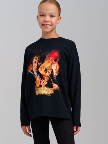 Фуфайка трикотажная для девочек (футболка с длинными рукавами)