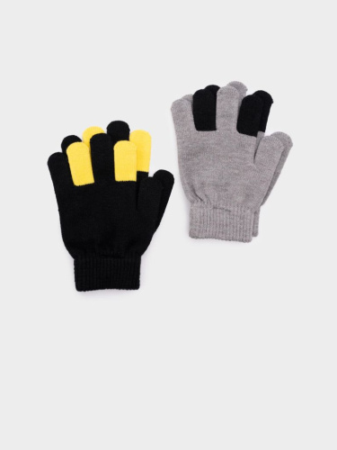 Перчатки трикотажные для мальчиков, 2 пары в комплекте