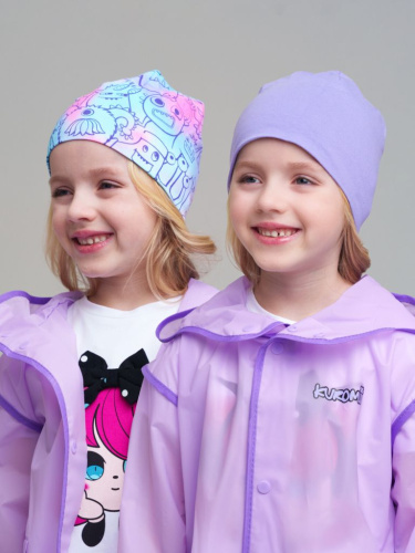 Шапка трикотажная для девочек, 2 шт в комплекте