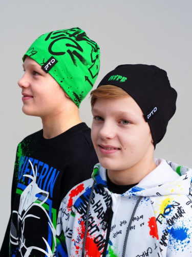 Шапка трикотажная для мальчиков, 2 шт в комплекте