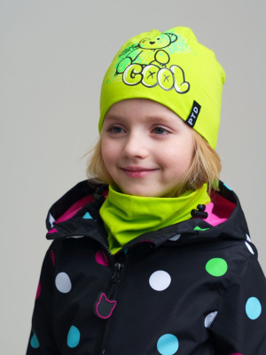 Комплект трикотажный для девочек: шапка, снуд